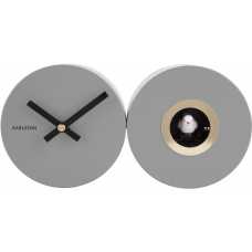 Karlsson Duo Cuckoo Wall Clock - Mouse Grey