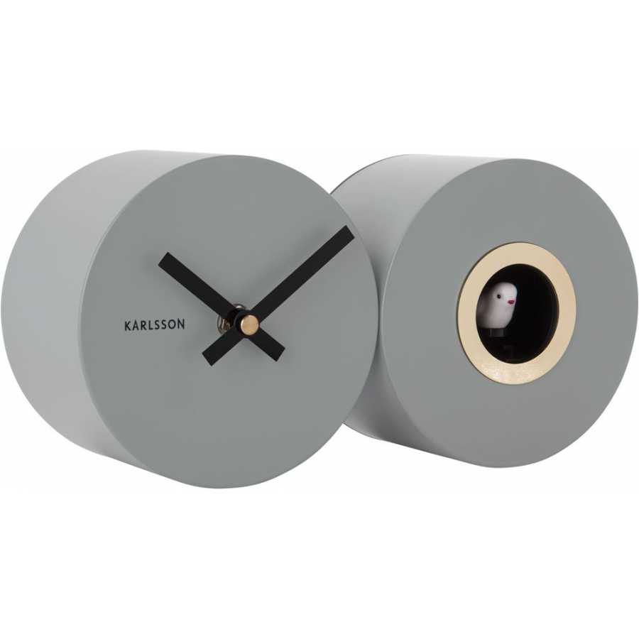 Karlsson Duo Cuckoo Wall Clock - Mouse Grey