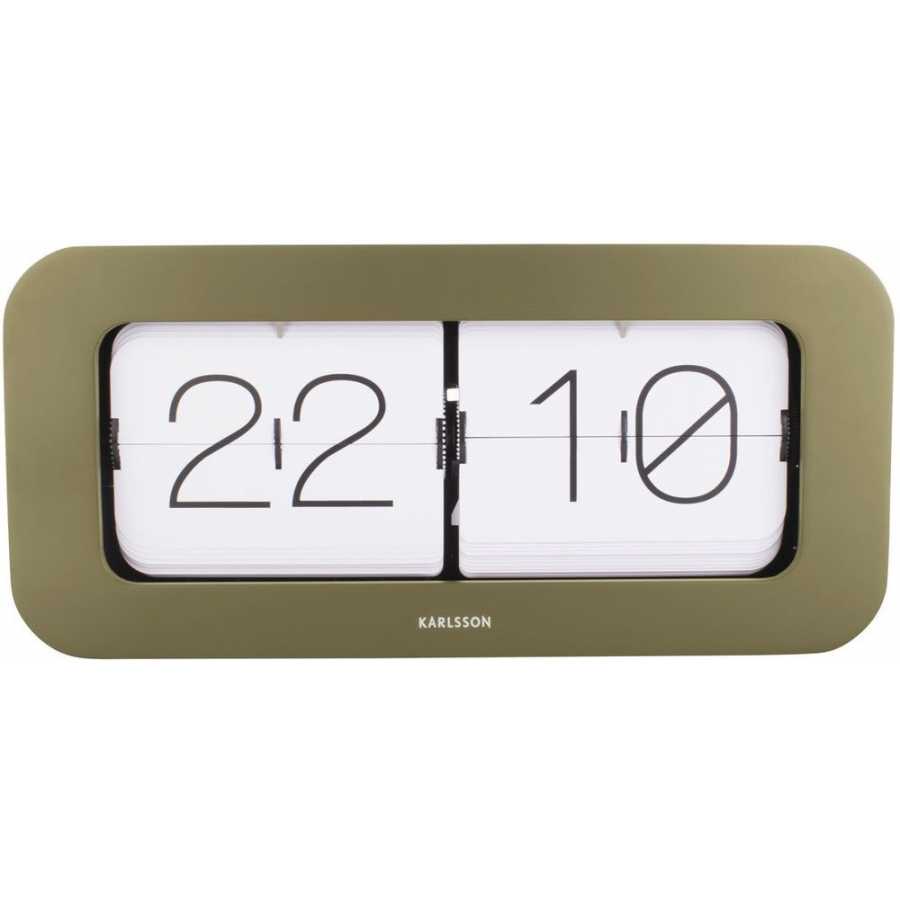 Karlsson Matiz Table & Wall Clock - Moss Green