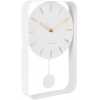 Karlsson Pendulum Rectangular Wall Clock - White
