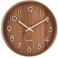Karlsson Pure Wall Clock - Dark Wood