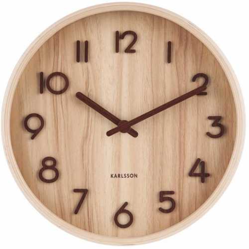Karlsson Pure Wall Clock - Walnut