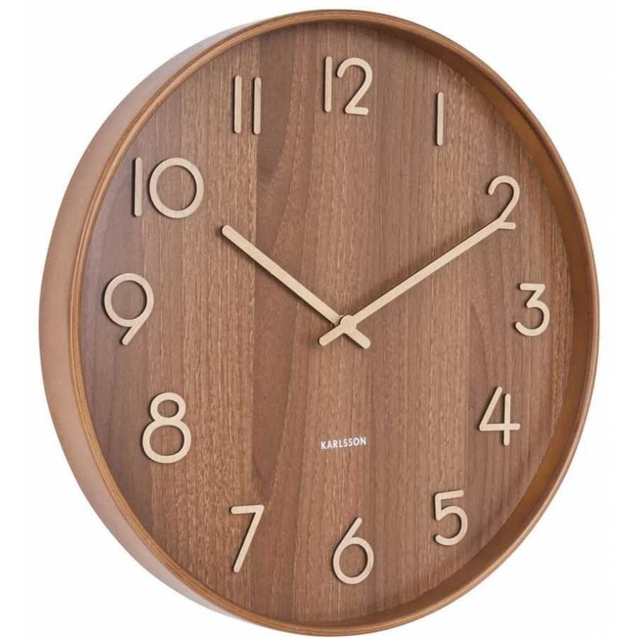 Karlsson Pure Wall Clock - Dark Wood - Medium