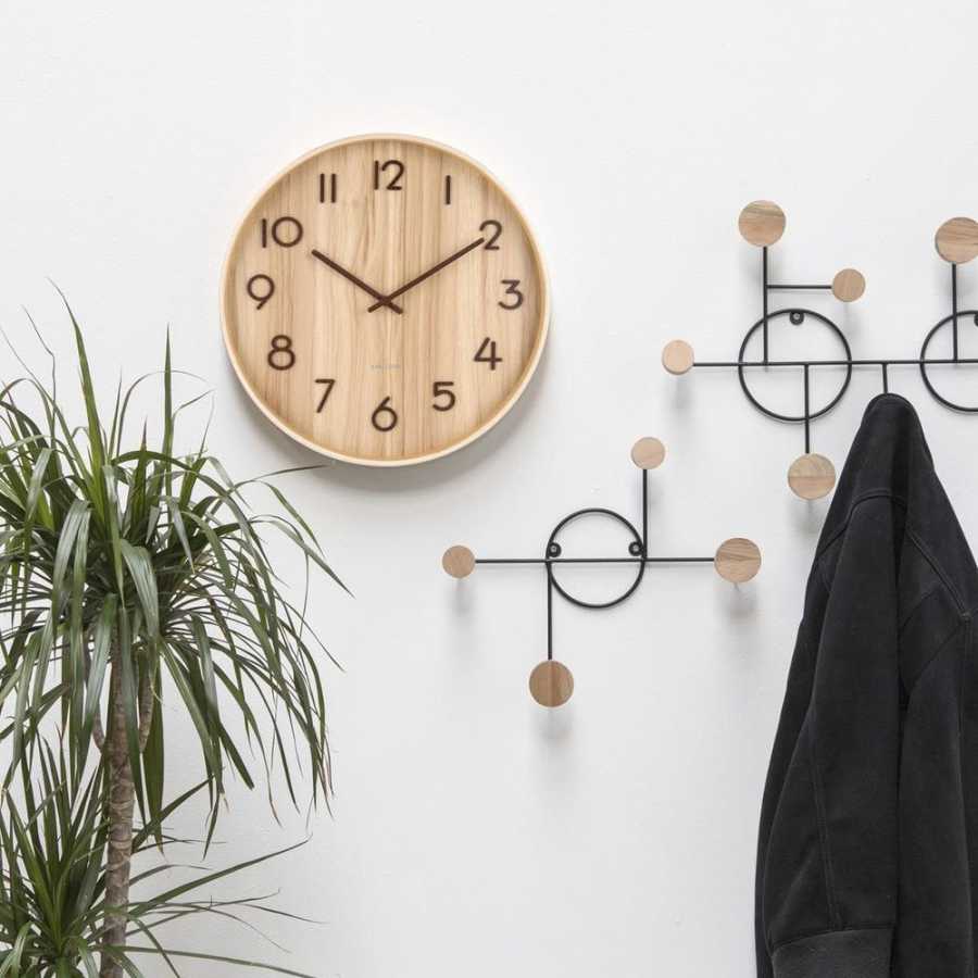 Karlsson Pure Wall Clock - Walnut - Medium