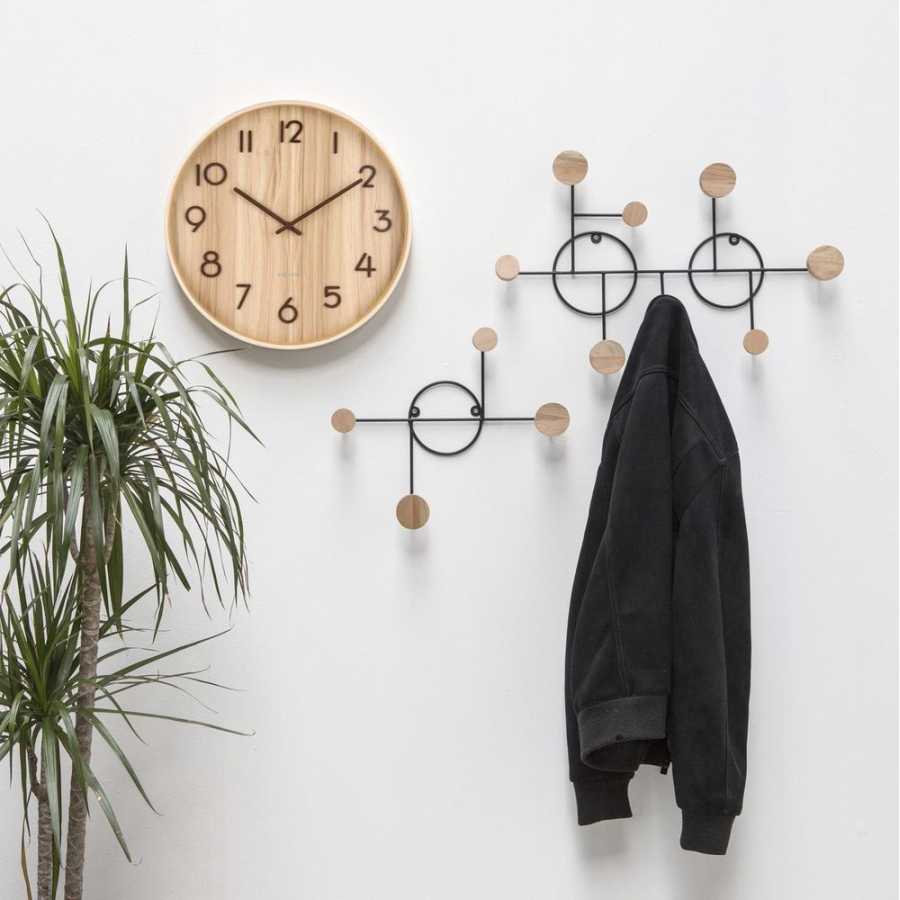Karlsson Pure Wall Clock - Walnut - Medium