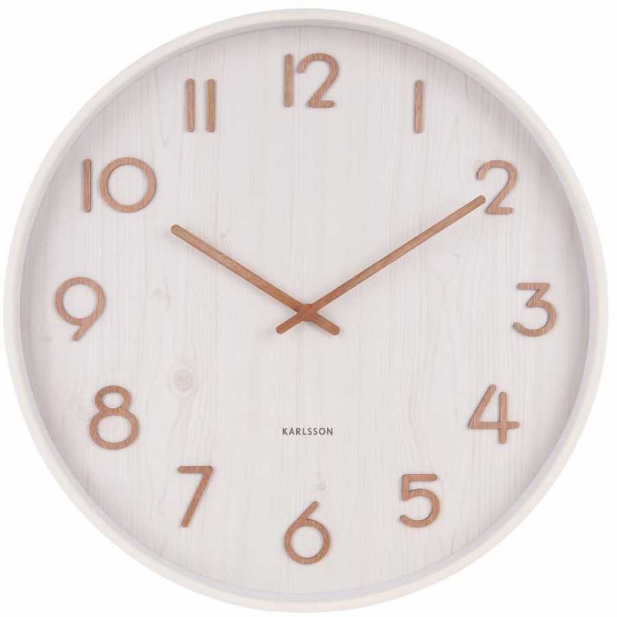 Karlsson Pure Wall Clock - White & Brass
