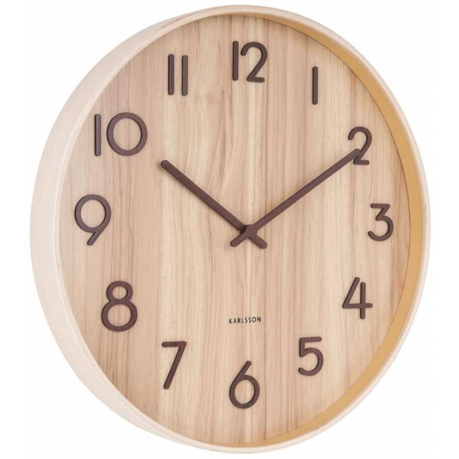 Karlsson Pure Wall Clock - Walnut - Large