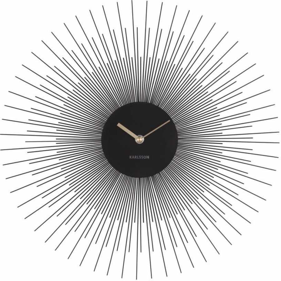 Karlsson Peony Wall Clock - Black - Small