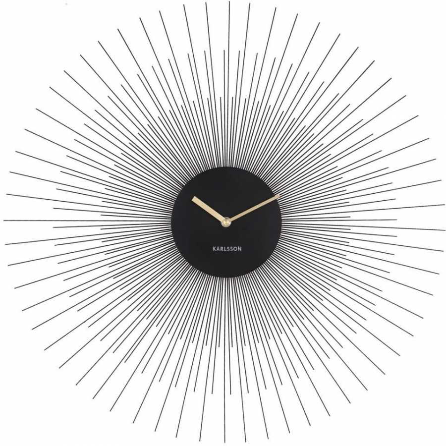 Karlsson Peony Wall Clock - Black - Large
