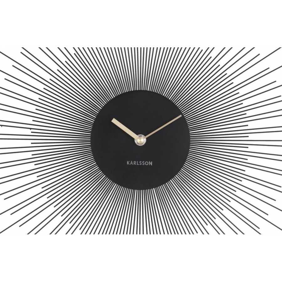 Karlsson Peony Wall Clock - Black - Large
