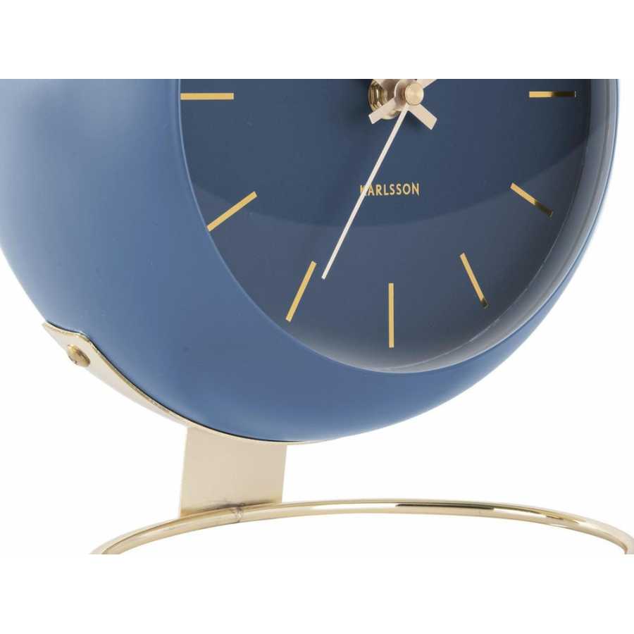 Karlsson Globe Table Clock - Dark Blue