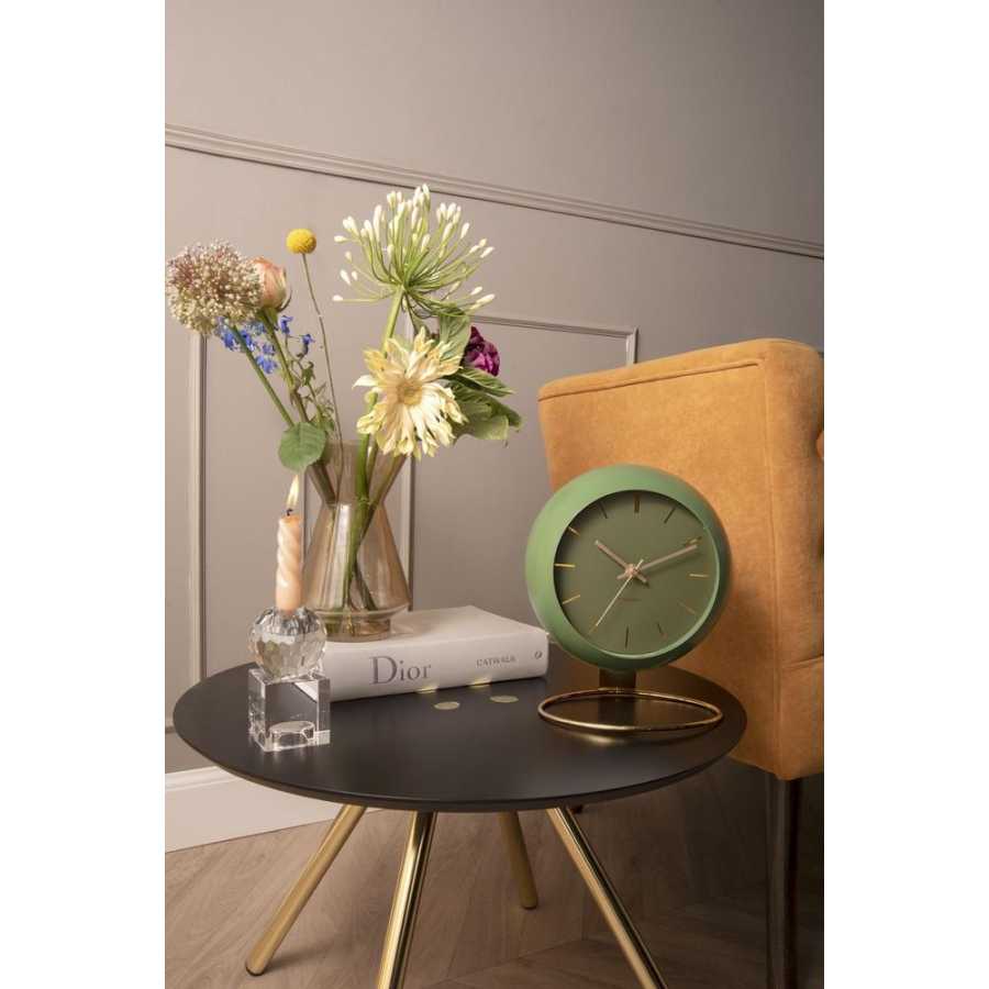 Karlsson Globe Table Clock - Moss Green