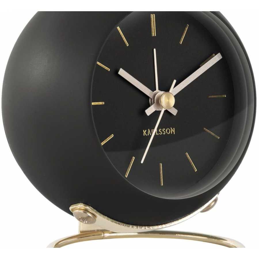Karlsson Globe Alarm Table Clock - Black
