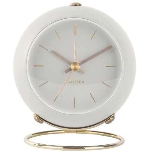 Karlsson Globe Alarm Table Clock - White
