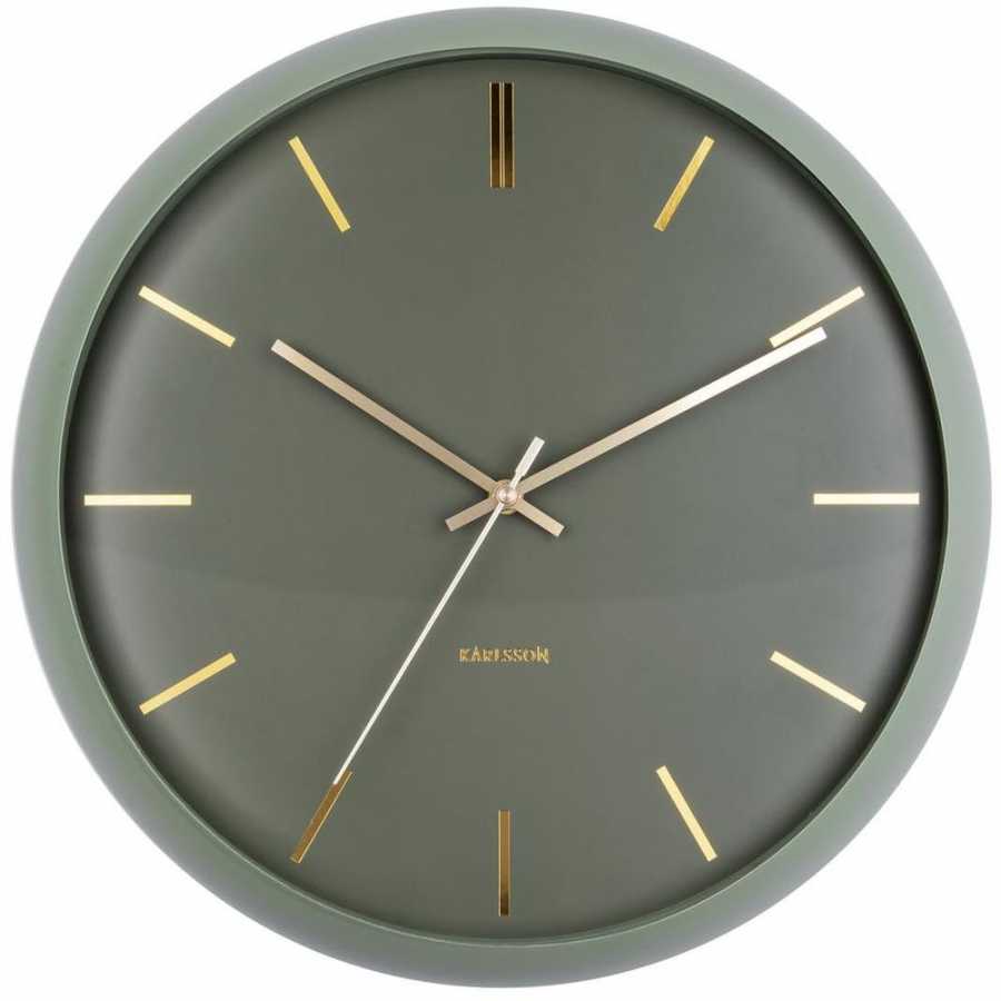 Karlsson Globe Wall Clock - Moss Green
