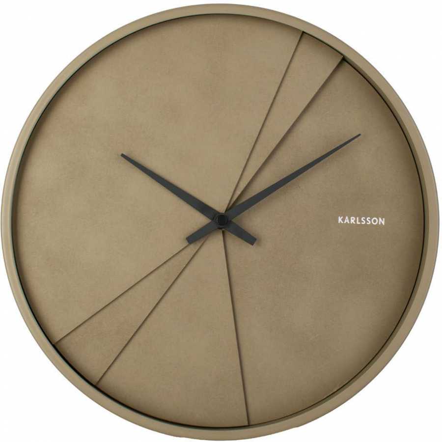 Karlsson Layered Lines Wall Clock - Moss Green