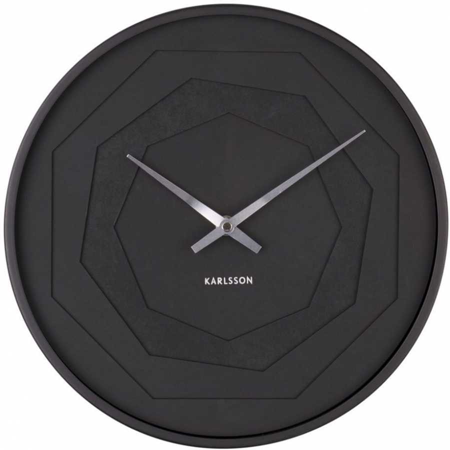 Karlsson Layered Origami Wall Clock - Black