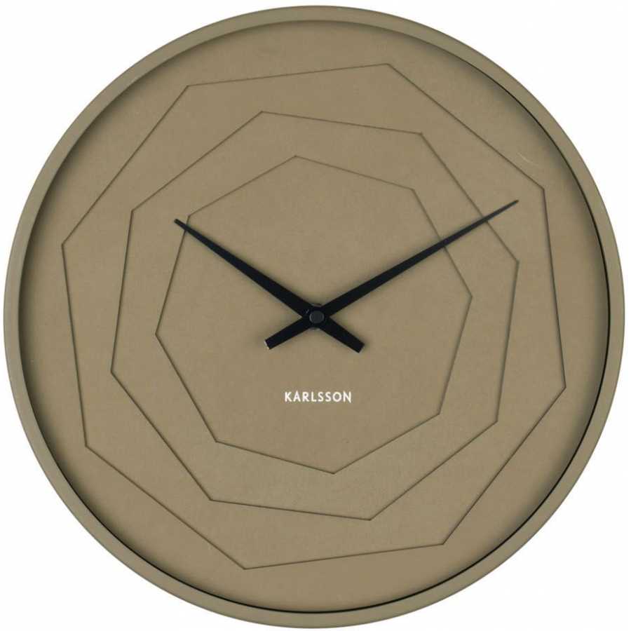 Karlsson Layered Origami Wall Clock - Moss Green