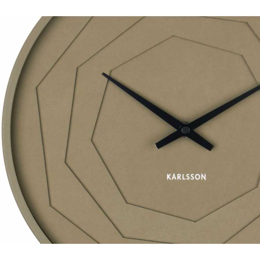 Karlsson Layered Origami Wall Clock - Moss Green
