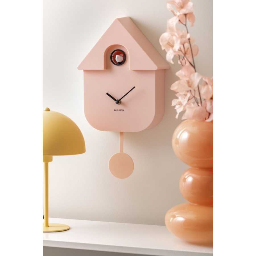 Karlsson Cuckoo Wall Clock - Soft Pink
