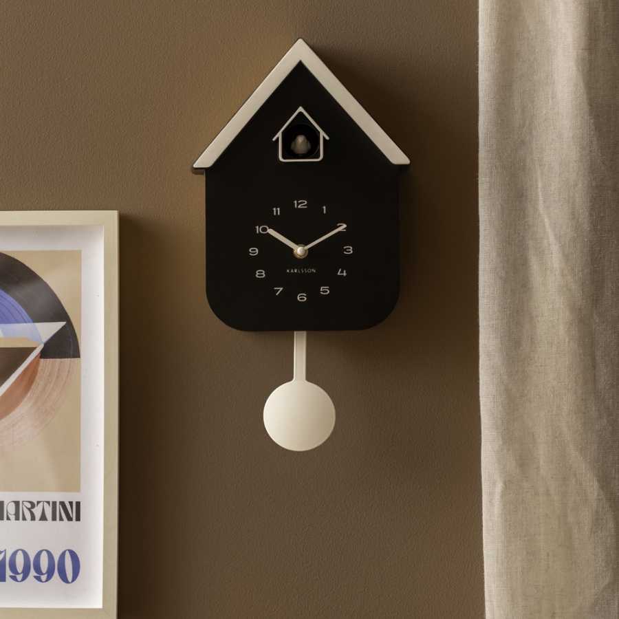 Cuckoo Wall Clock Dupla Colour - Black & White