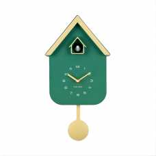 Karlsson Cuckoo Wall Clock Dupla Colour - Retro Green & Soft Yellow