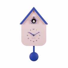 Karlsson Cuckoo Wall Clock Dupla Colour - Soft Pink & Cobalt Blue