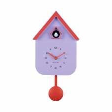 Karlsson Cuckoo Wall Clock Dupla Colour - Soft Purple & Brilliant Orange