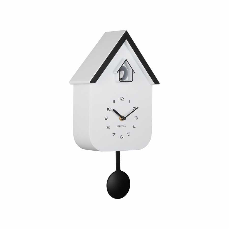 Cuckoo Wall Clock Dupla Colour - White & Black