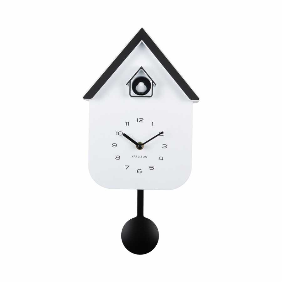 Cuckoo Wall Clock Dupla Colour - White & Black