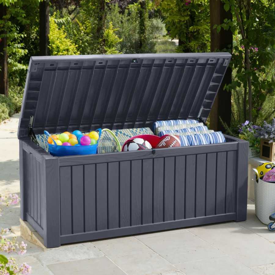 Keter Rockwood Outdoor Storage Box - Grey