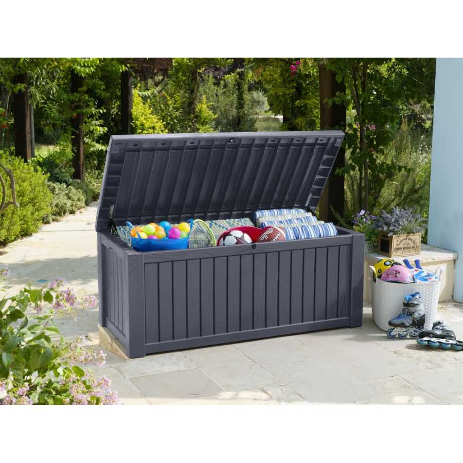 Keter Rockwood Outdoor Storage Box - Grey
