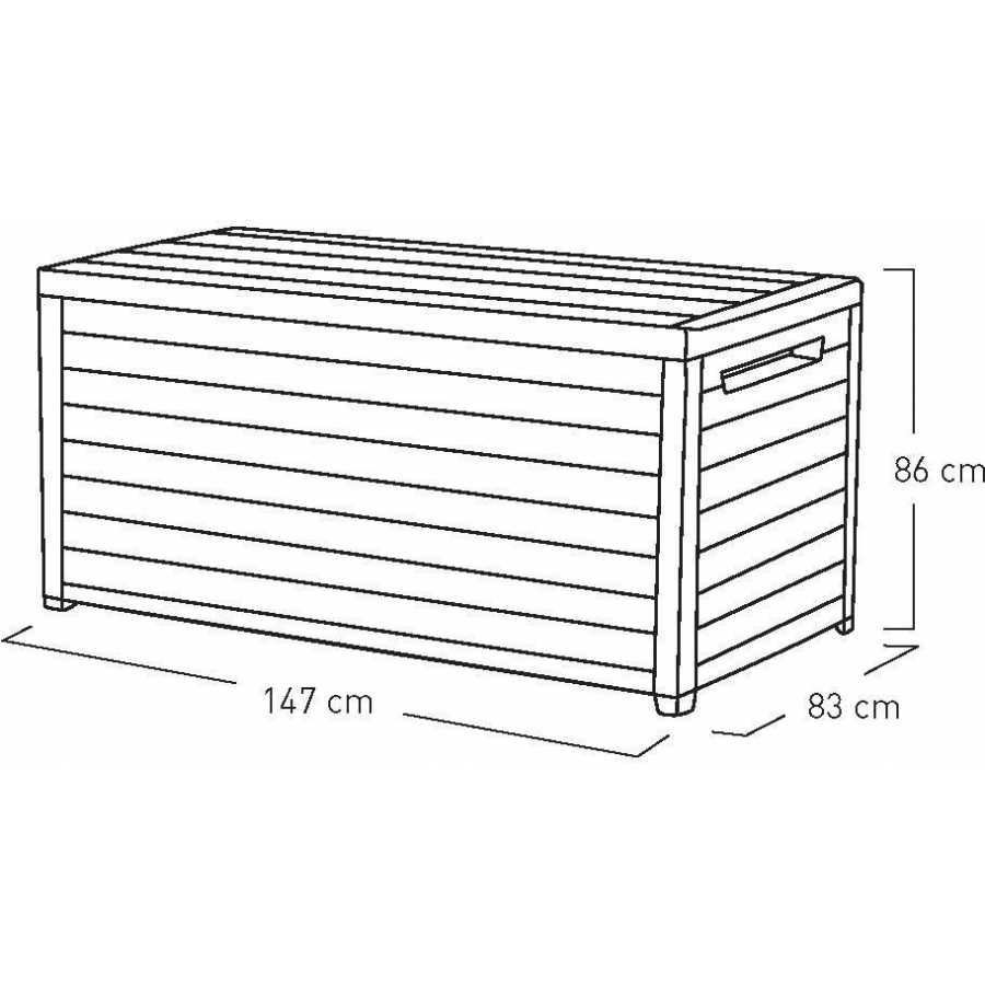 Keter Xxl Outdoor Deck Box - Brown