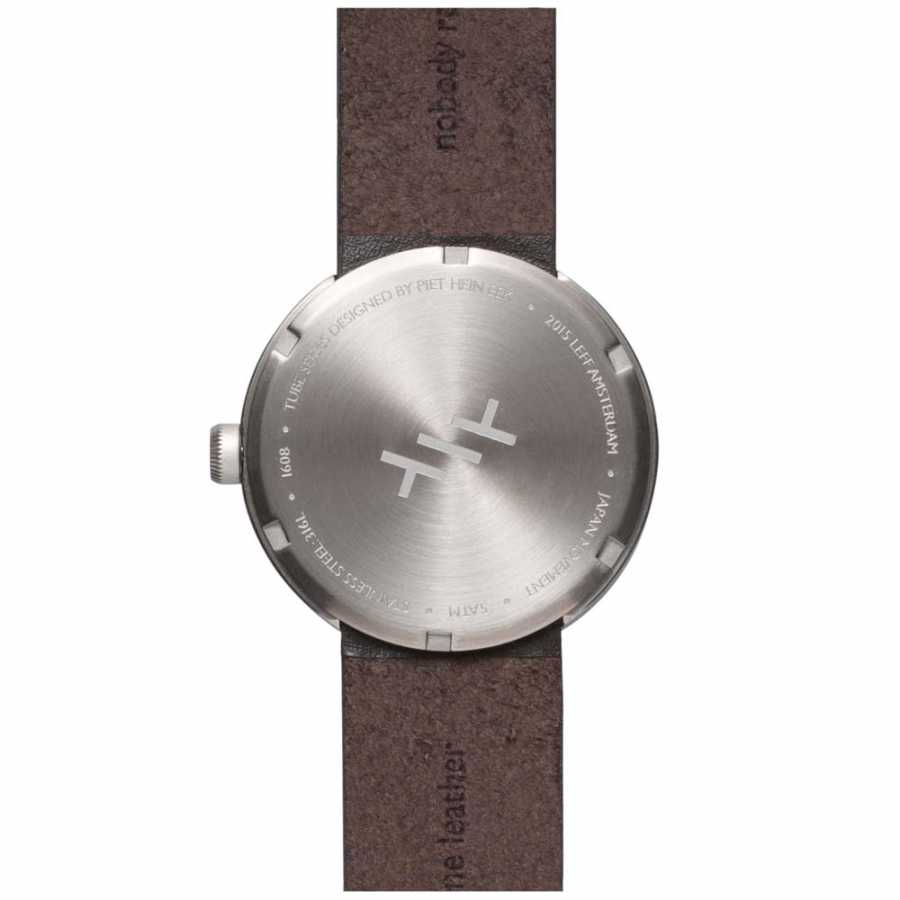LEFF Amsterdam Tube Wrist Watch D42 - Steel With Brown Leather Strap 42mm