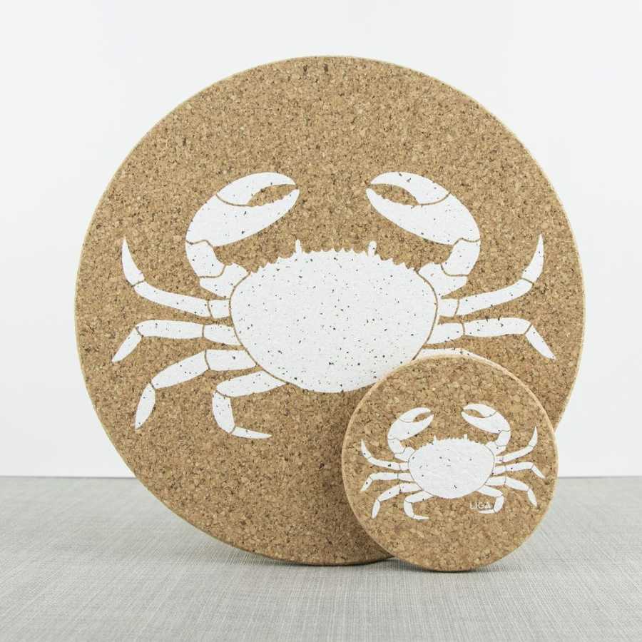 LIGA Cork Crab Coasters - Set of 4