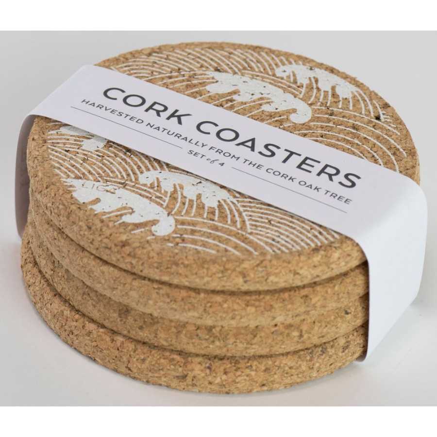 LIGA Cork Wave Coasters - Set of 4
