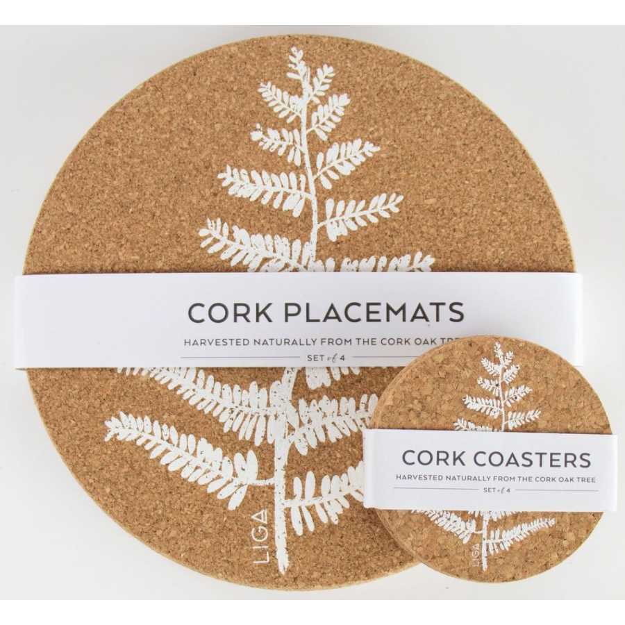 LIGA Cork Fern Placemats - Set of 4