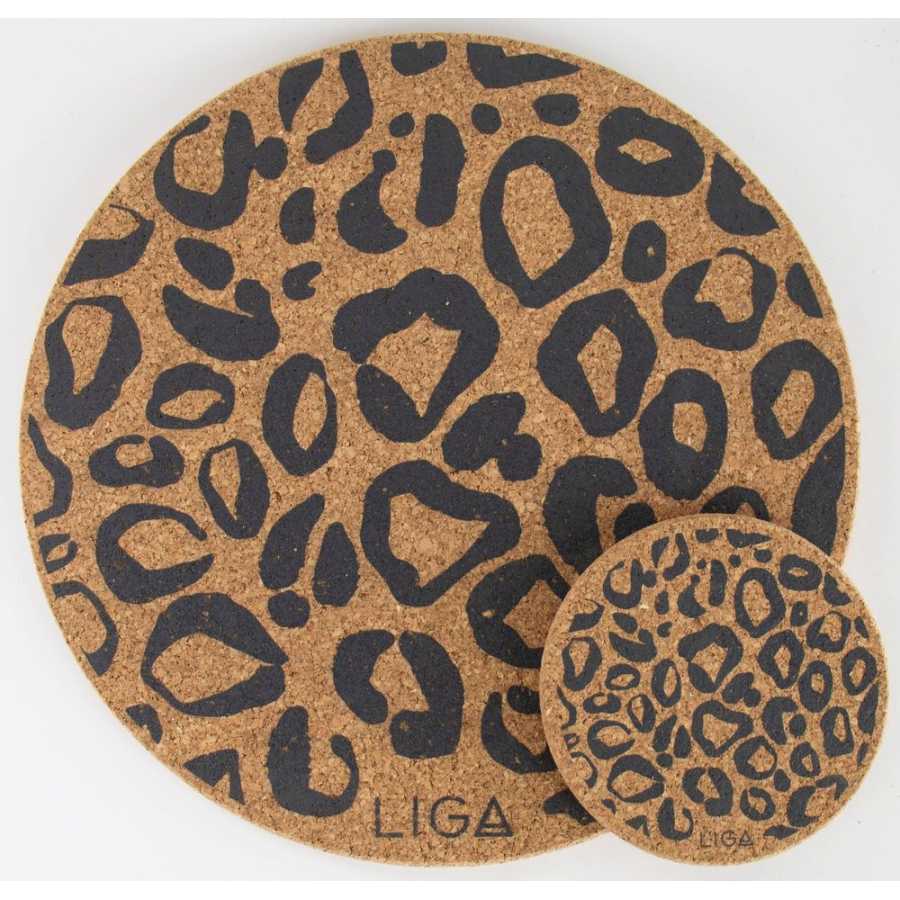 LIGA Cork Leopard Placemats - Set of 4