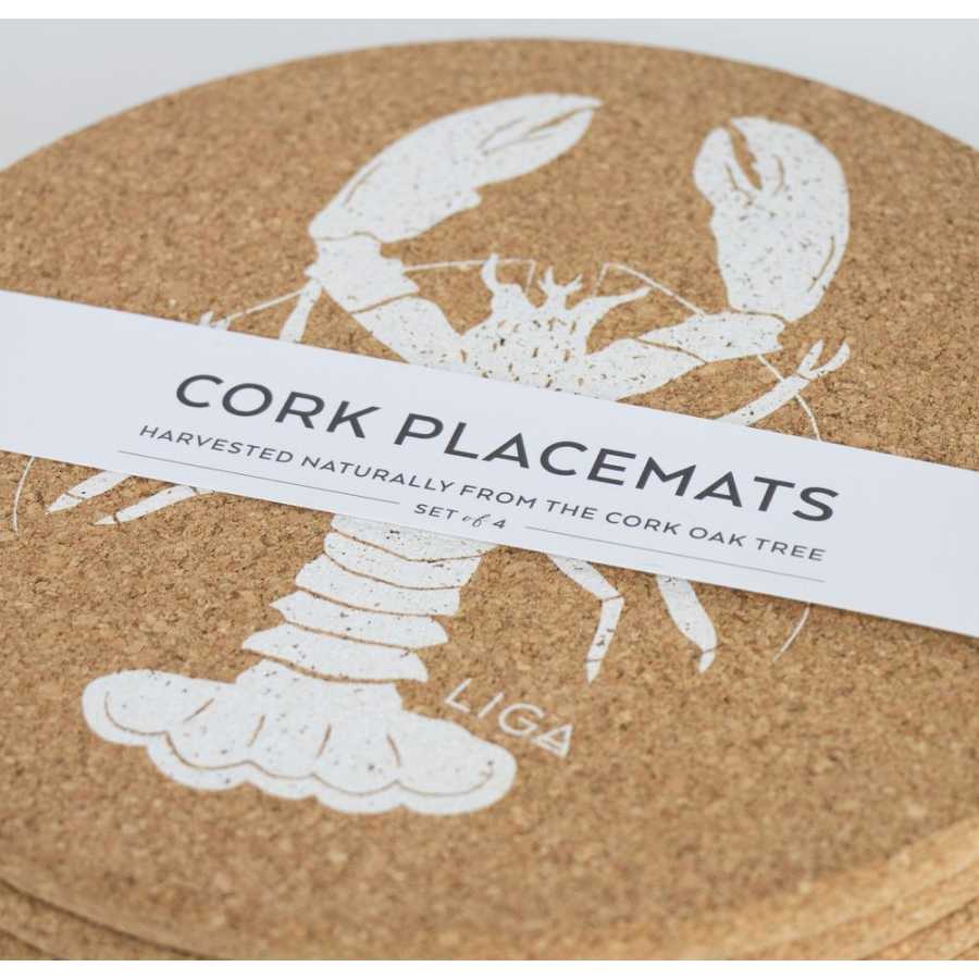 LIGA Cork Lobster Placemats - Set of 4