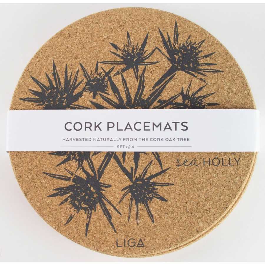 LIGA Cork Sea Holly Placemats - Set of 4