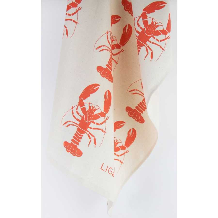 LIGA Organic Tea Towel - Lobster Red