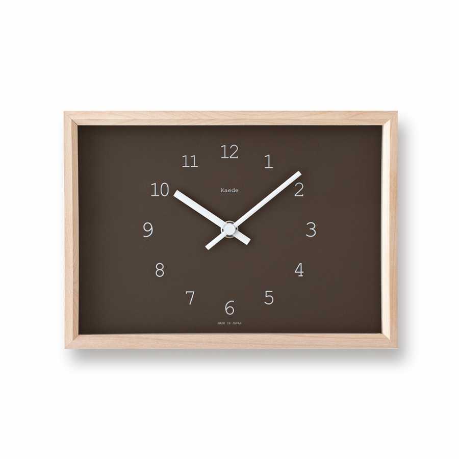 Lemnos Kaede Table Clock - Brown