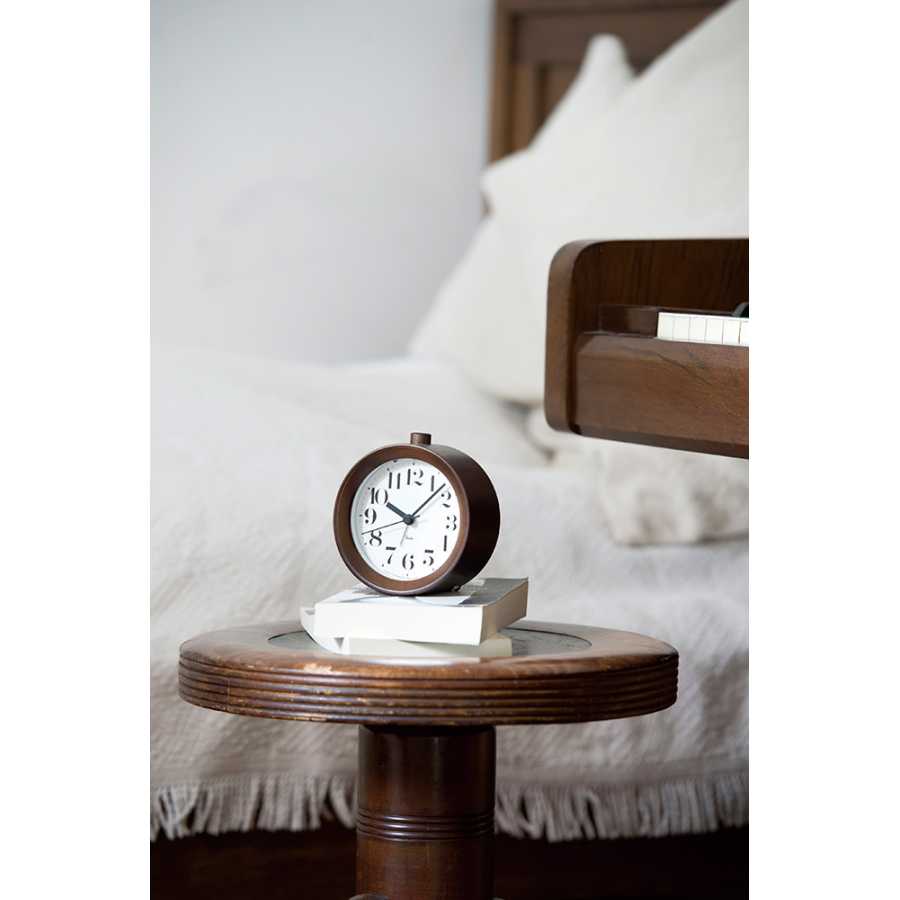 Lemnos Riki Alarm Clock - Brown