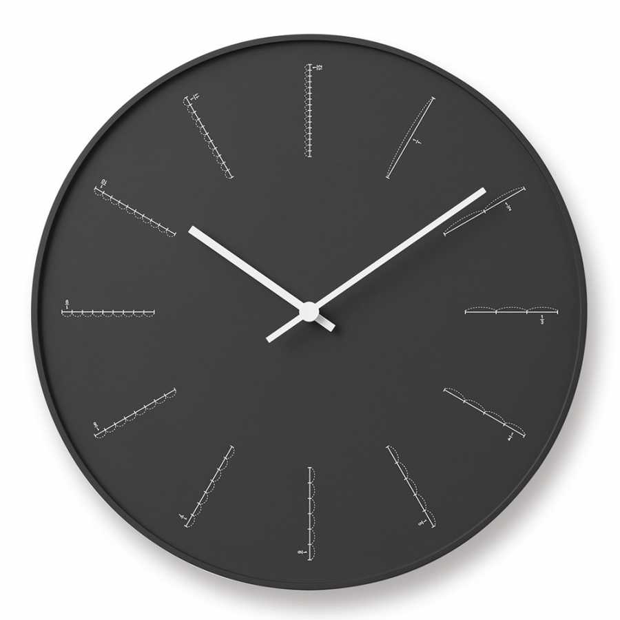 Lemnos Divide Wall Clock - Black