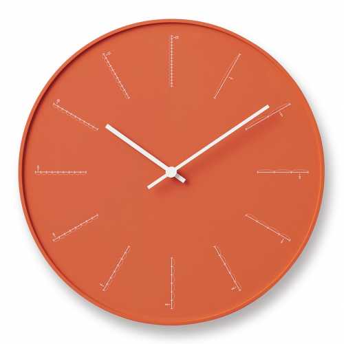 Lemnos Divide Wall Clock - Orange