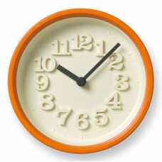 Lemnos Riki Chiisana Tokei Table Clock - Orange