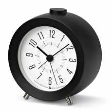Lemnos Awa Jiji Alarm Table Clock - Black 