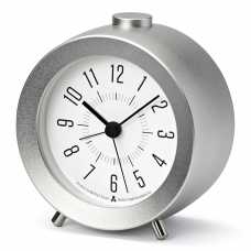 Lemnos Awa Jiji Alarm Table Clock - Sliver