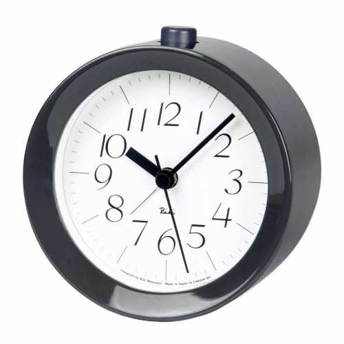 Lemnos Riki Alarm Table Clock - Grey