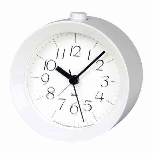 Lemnos Riki Alarm Table Clock - White